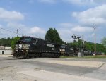 NS 9696 leads 8 other locos on train 349